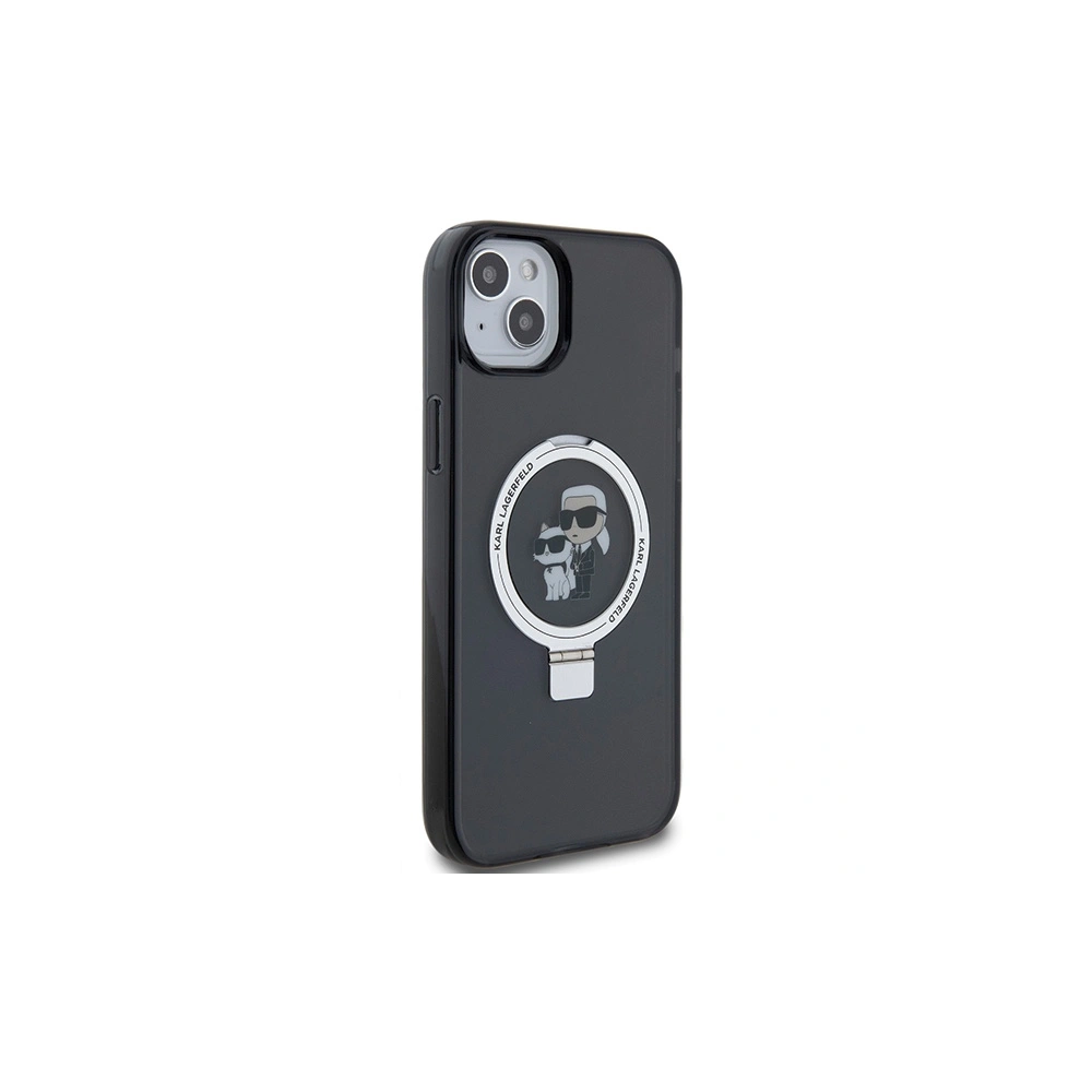 Hurtownia GSM - Etui Karl Lagerfeld KLHMP14SHMRSKCK Apple iPhone 14 / 15 hardcase Ring Stand Karl&Choupettte MagSafe černý/black - KLD1856 - {ean13} - Hurt