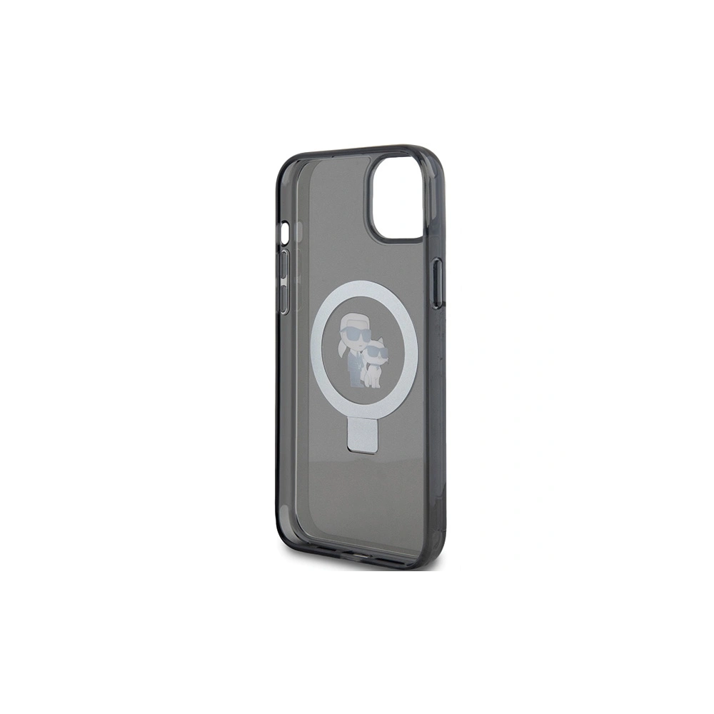 Hurtownia GSM - Etui Karl Lagerfeld KLHMP14SHMRSKCK Apple iPhone 14 / 15 hardcase Ring Stand Karl&Choupettte MagSafe černý/black - KLD1856 - {ean13} - Hurt