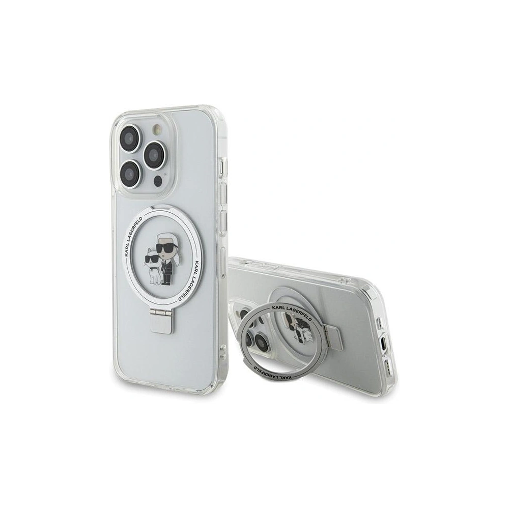 Wholesale Karl Lagerfeld KLHMP14XHMRSKCH Apple iPhone 14 Pro Max hardcase Ring Stand Karl&Choupettte MagSafe white - KLD1857 - {ean13} - Hurt