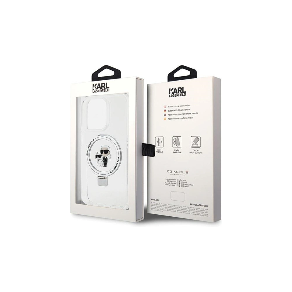 Hurtownia GSM - Case Karl Lagerfeld KLHMP14XHMRSKCH Apple iPhone 14 Pro Max Hardcase Ring Stand Karl&Choupettte MagSafe weiß/white - KLD1857 - {ean13} - Hurt