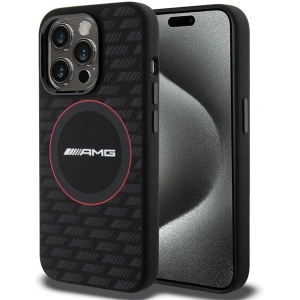 Wholesale AMG AMHMP15X23SMRK Apple iPhone 15 Pro Max hardcase Silicone Carbon Pattern MagSafe black - MRS93 - {ean13} - Hurt