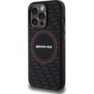 Wholesale AMG AMHMP15X23SMRK Apple iPhone 15 Pro Max hardcase Silicone Carbon Pattern MagSafe black - MRS93 - {ean13} - Hurt