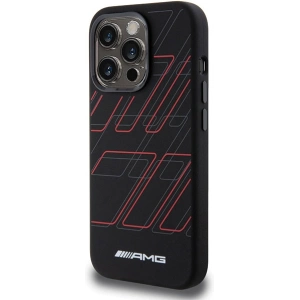 Wholesale AMG AMHMP15X23SSPK Apple iPhone 15 Pro Max hardcase Silicone Large Rhombuses Pattern MagSafe black - MRS94 - {ean13} - Hurt