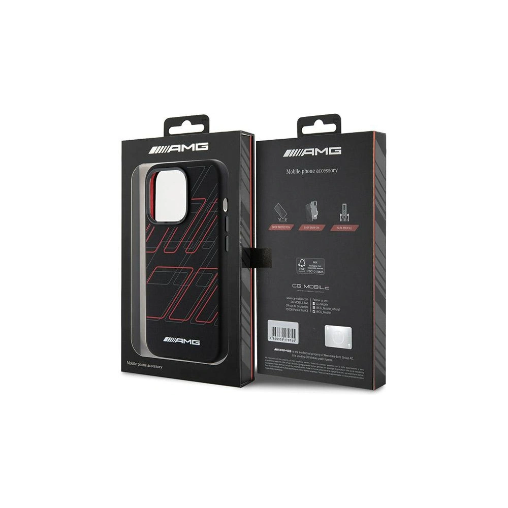 Hurtownia GSM - Etui AMG AMHMP15X23SSPK Apple iPhone 15 Pro Max kemény hátlap Szilikon Nagy Rombusz Minta MagSafe fekete/black - MRS94 - {ean13} - Hurt