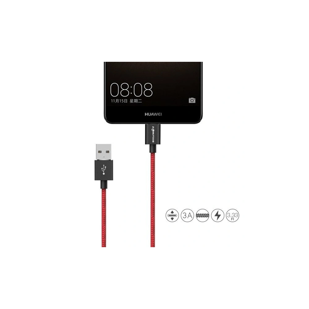 Hurtownia GSM - Kabel USB typu C BlitzWolf BW-TC3 2,5m czarny - BLZ089BLK - {ean13} - Hurt
