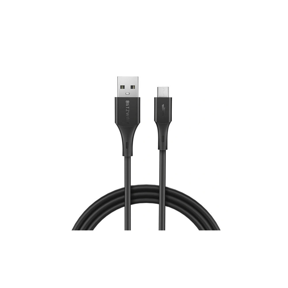 Wholesale Micro USB Cable BlitzWolf BW-MC13 2A 1m Black - BLZ090BLK - {ean13} - Hurt