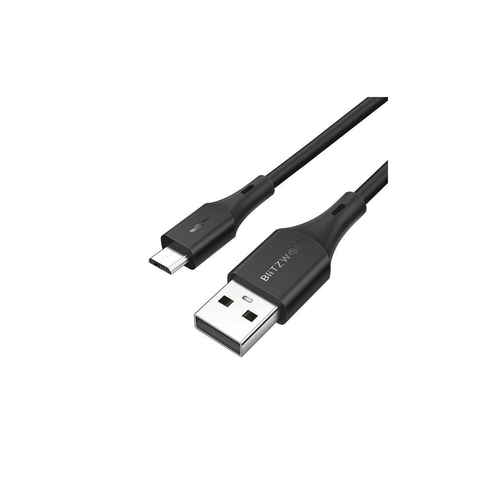 Hurtownia GSM - Kabel Micro USB BlitzWolf BW-MC13 2A 1m (czarny) - BLZ090BLK - {ean13} - Hurt