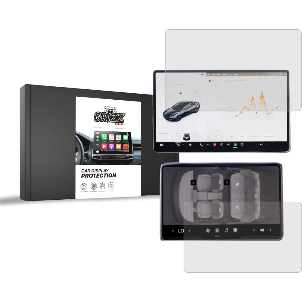 Hurtownia GSM - Matt fólia GrizzGlass CarDisplay védelem a Tesla Model 3 Highland 2023-hoz [2w1] - GRZ7575 - {ean13} - Hurt