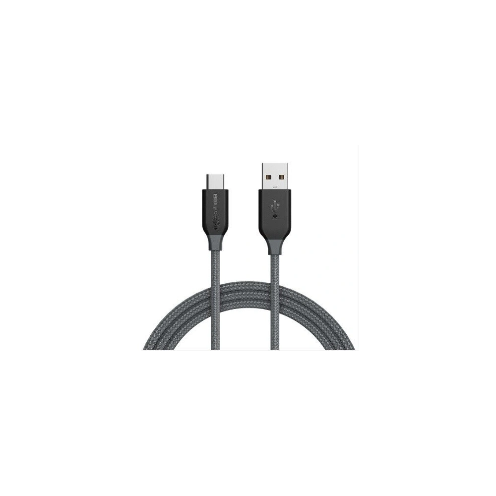 Wholesale USB 2.0 USB-C AmpCore Kevlar Cable BlitzWolf BW-TC5 1m Black - BLZ091BLK - {ean13} - Hurt