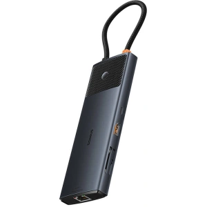 Hurtownia GSM - Adapter 10w1 Baseus Hub USB-C / 2xHDMI, 3xUSB-A, USB-C, RJ45, SD/TF, PD (schwarz) - BSU4794 - {ean13} - Hurt