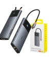 Wholesale Baseus hub 10-in-1 USB-C / 2xHDMI, 3xUSB-A, USB-C, RJ45, SD/TF, PD (grey) - BSU4795 - {ean13} - Hurt