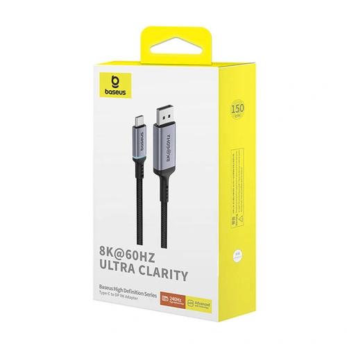 Adapter Baseus USB-C / DisplayPort 1,5m (czarny)