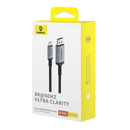 Adapter Baseus USB-C / DisplayPort 2m (czarny)