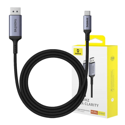 Adapter Baseus USB-C / DisplayPort 2m (czarny)
