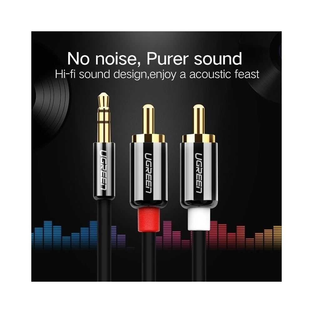 Hurtownia GSM - Przewód 3,5mm Jack do 2RCA (Cinch) UGREEN 3m - UGR092 - {ean13} - Hurt