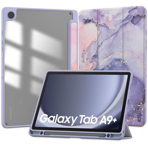 Tech-Protect Distributor - 9319456607864 - THP2482 - Tech-Protect SmartCase Pen Hybrid Samsung Galaxy Tab A9+ Plus 11.0 X210 / X215 / X216 Violet Marble - B2B homescreen