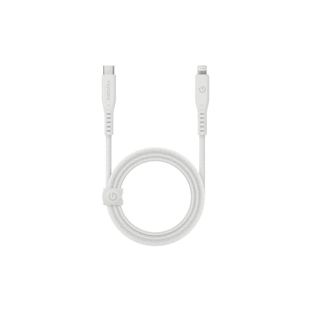 Hurtownia GSM - Kábel ENERGEA Flow C94 USB-C / Lightning MFI, 60W, 3A, PD, Gyors töltés, 1.5m fehér/white - ENG118 - {ean13} - Hurt