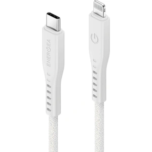 Kabel ENERGEA Flow C94 USB-C / Lightning MFI, 60W, 3A, PD, Fast Charge, 1.5m weiß/white