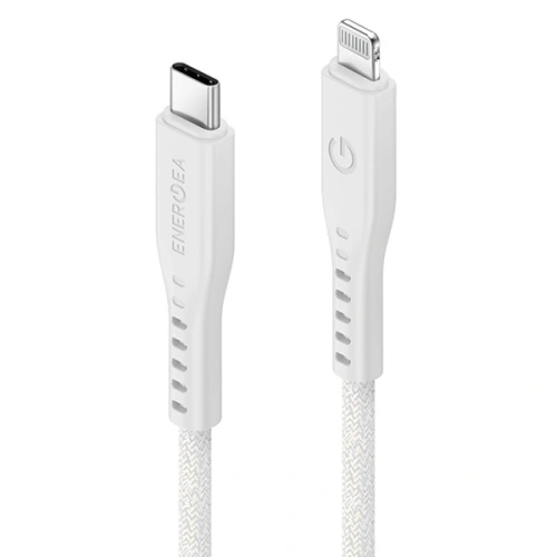 Kabel ENERGEA Flow C94 USB-C / Lightning MFI, 60W, 3A, PD, Fast Charge, 1.5m biały/white