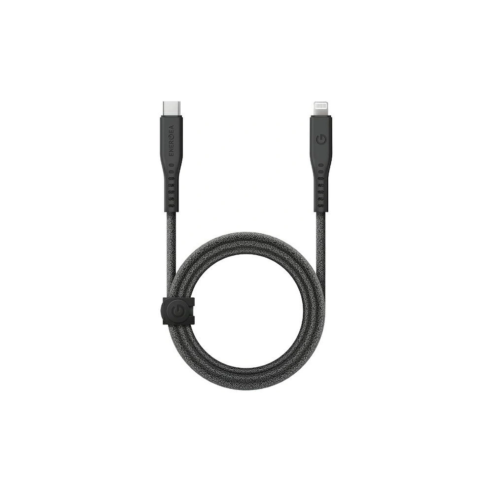 Hurtownia GSM - Kábel ENERGEA Flow C94 USB-C / Lightning MFI, 60W, 3A, PD, Gyors töltés, 1.5m fekete/black - ENG119 - {ean13} - Hurt