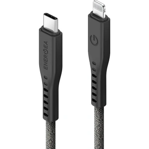 Kabel ENERGEA Flow C94 USB-C / Lightning MFI, 60W, 3A, PD, Fast Charge, 1.5m schwarz/black