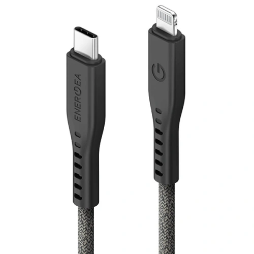 Kabel ENERGEA Flow C94 USB-C / Lightning MFI, 60W, 3A, PD, Fast Charge, 1.5m czarny/black