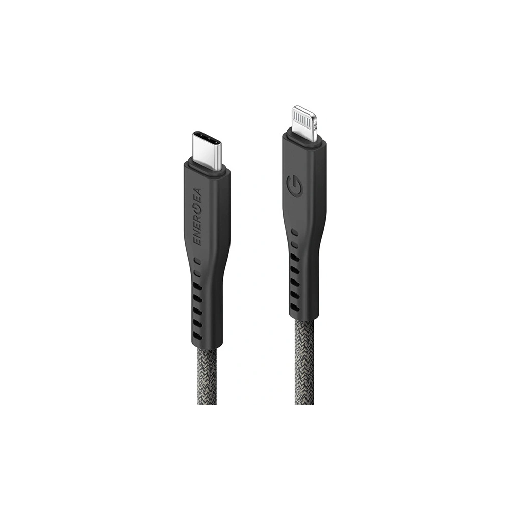 Hurtownia GSM - Kábel ENERGEA Flow C94 USB-C / Lightning MFI, 60W, 3A, PD, Gyors töltés, 1.5m fekete/black - ENG119 - {ean13} - Hurt