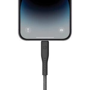 Kabel ENERGEA Flow C94 USB-C / Lightning MFI, 60W, 3A, PD, Fast Charge, 1.5m schwarz/black