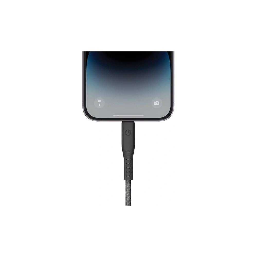 Hurtownia GSM - Kábel ENERGEA Flow C94 USB-C / Lightning MFI, 60W, 3A, PD, Gyors töltés, 1.5m fekete/black - ENG119 - {ean13} - Hurt