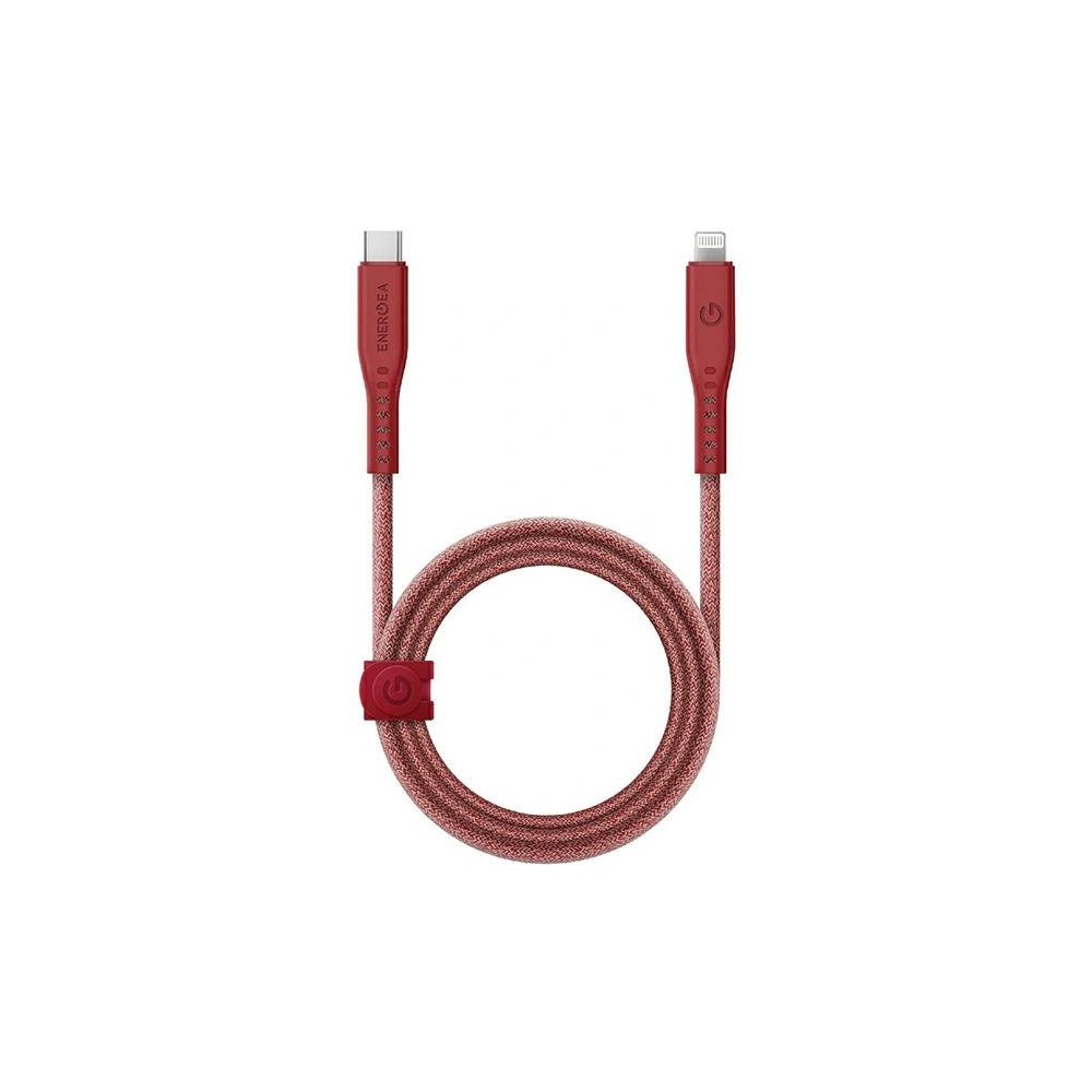 Hurtownia GSM - Kábel ENERGEA Flow C94 USB-C / Lightning MFI, 60W, 3A, PD, Gyors töltés, 1.5m piros/red - ENG120 - {ean13} - Hurt