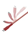 Hurtownia GSM - Kábel ENERGEA Flow C94 USB-C / Lightning MFI, 60W, 3A, PD, Gyors töltés, 1.5m piros/red - ENG120 - {ean13} - Hurt