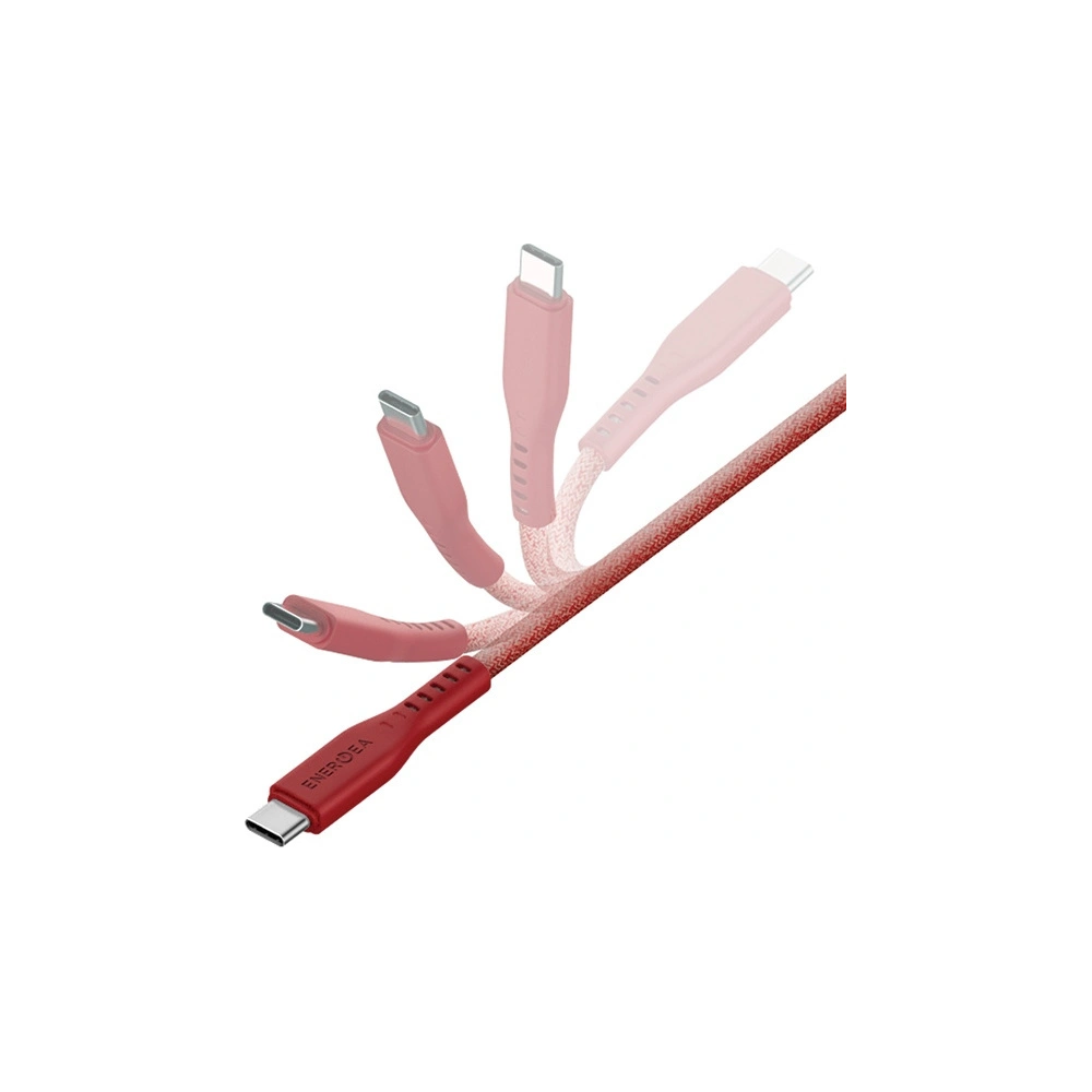 Hurtownia GSM - Kábel ENERGEA Flow C94 USB-C / Lightning MFI, 60W, 3A, PD, Gyors töltés, 1.5m piros/red - ENG120 - {ean13} - Hurt