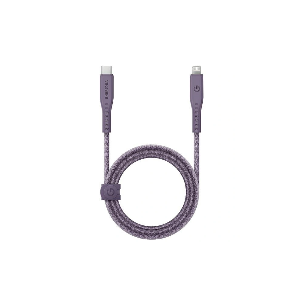 Hurtownia GSM - Cablul ENERGEA Flow C94 USB-C / Lightning MFI, 60W, 3A, PD, Încărcare rapidă, 1.5m violet/purple - ENG121 - {ean13} - Hurt