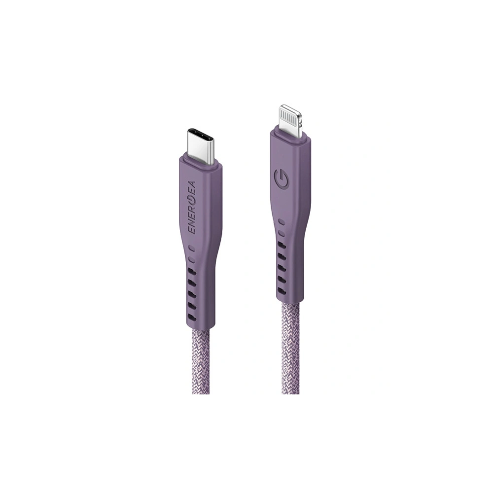 Hurtownia GSM - Cablul ENERGEA Flow C94 USB-C / Lightning MFI, 60W, 3A, PD, Încărcare rapidă, 1.5m violet/purple - ENG121 - {ean13} - Hurt