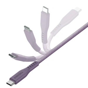 Kabel ENERGEA Flow C94 USB-C / Lightning MFI, 60W, 3A, PD, Schnellladung, 1.5m lila/purple