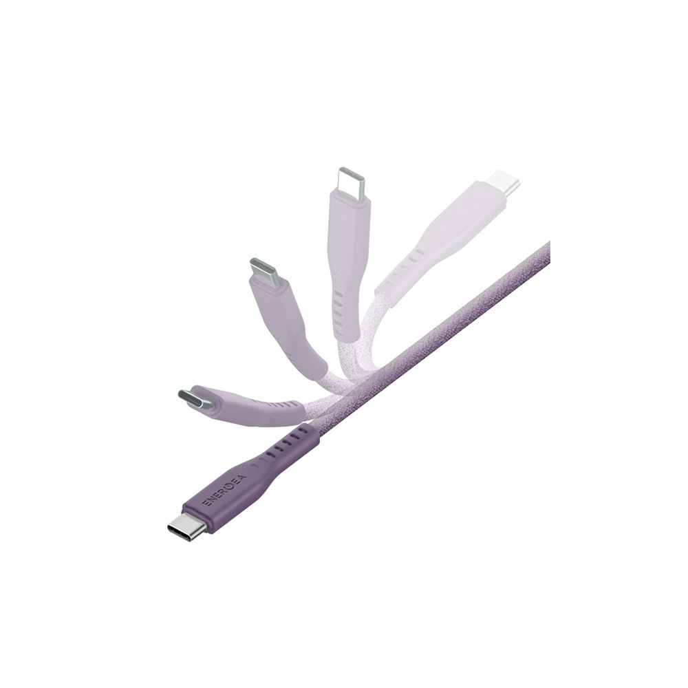 Hurtownia GSM - Cablul ENERGEA Flow C94 USB-C / Lightning MFI, 60W, 3A, PD, Încărcare rapidă, 1.5m violet/purple - ENG121 - {ean13} - Hurt