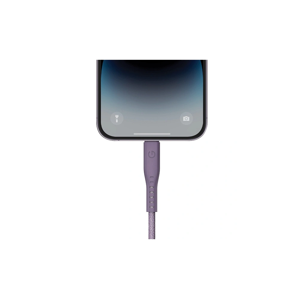 Hurtownia GSM - Cablul ENERGEA Flow C94 USB-C / Lightning MFI, 60W, 3A, PD, Încărcare rapidă, 1.5m violet/purple - ENG121 - {ean13} - Hurt