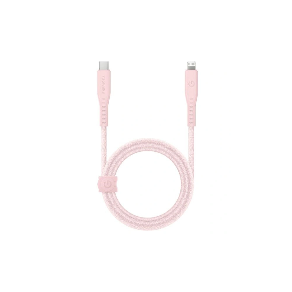 Hurtownia GSM - Kabel ENERGEA Flow C94 USB-C / Lightning MFI, 60W, 3A, PD, Încărcare rapidă, 1.5m roz/pink - ENG123 - {ean13} - Hurt