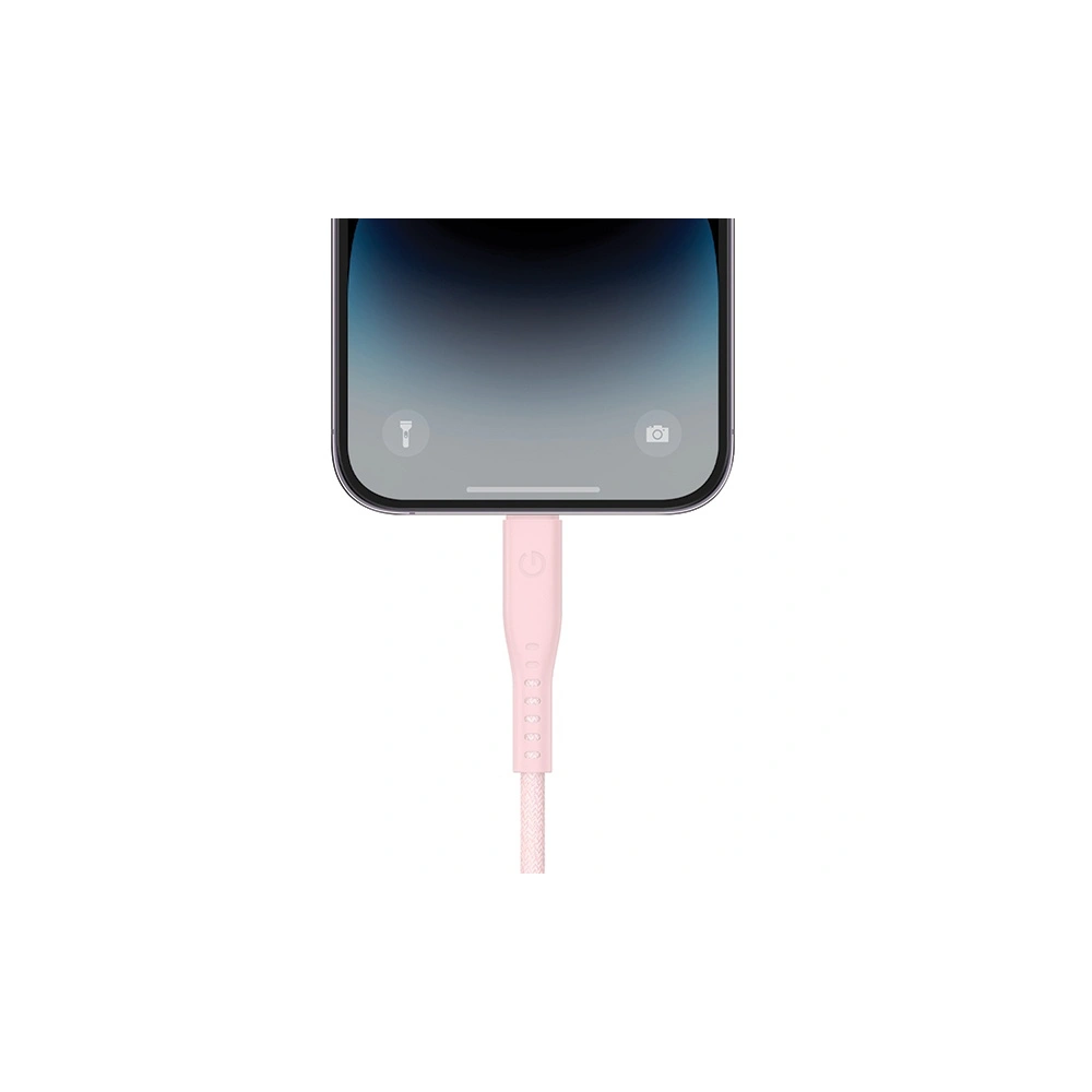Hurtownia GSM - Kabel ENERGEA Flow C94 USB-C / Lightning MFI, 60W, 3A, PD, Schnellladung, 1.5m rosa/pink - ENG123 - {ean13} - Hurt
