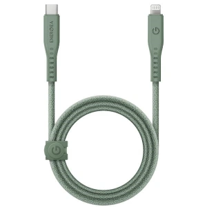 Kabel ENERGEA Flow C94 USB-C / Lightning MFI, 60W, 3A, PD, Schnellladung, 1.5m grün/green