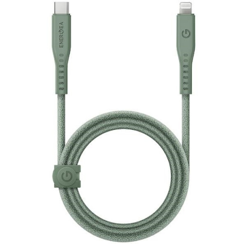 Energea Distributor - 8885020100334 - ENG124 - ENERGEA Flow C94 cable USB-C / Lightning MFI, 60W, 3A, PD, Fast Charge, 1.5m green - B2B homescreen