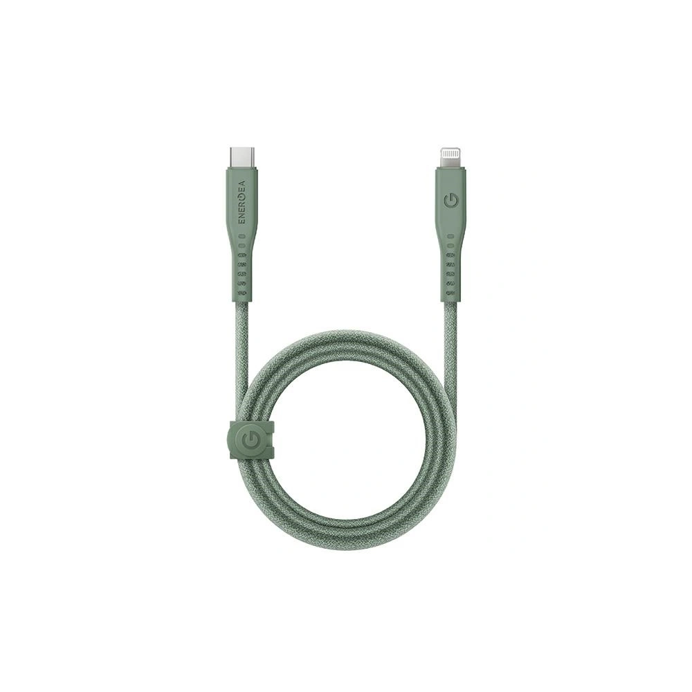 Hurtownia GSM - Kabel ENERGEA Flow C94 USB-C / Lightning MFI, 60W, 3A, PD, Schnellladung, 1.5m grün/green - ENG124 - {ean13} - Hurt