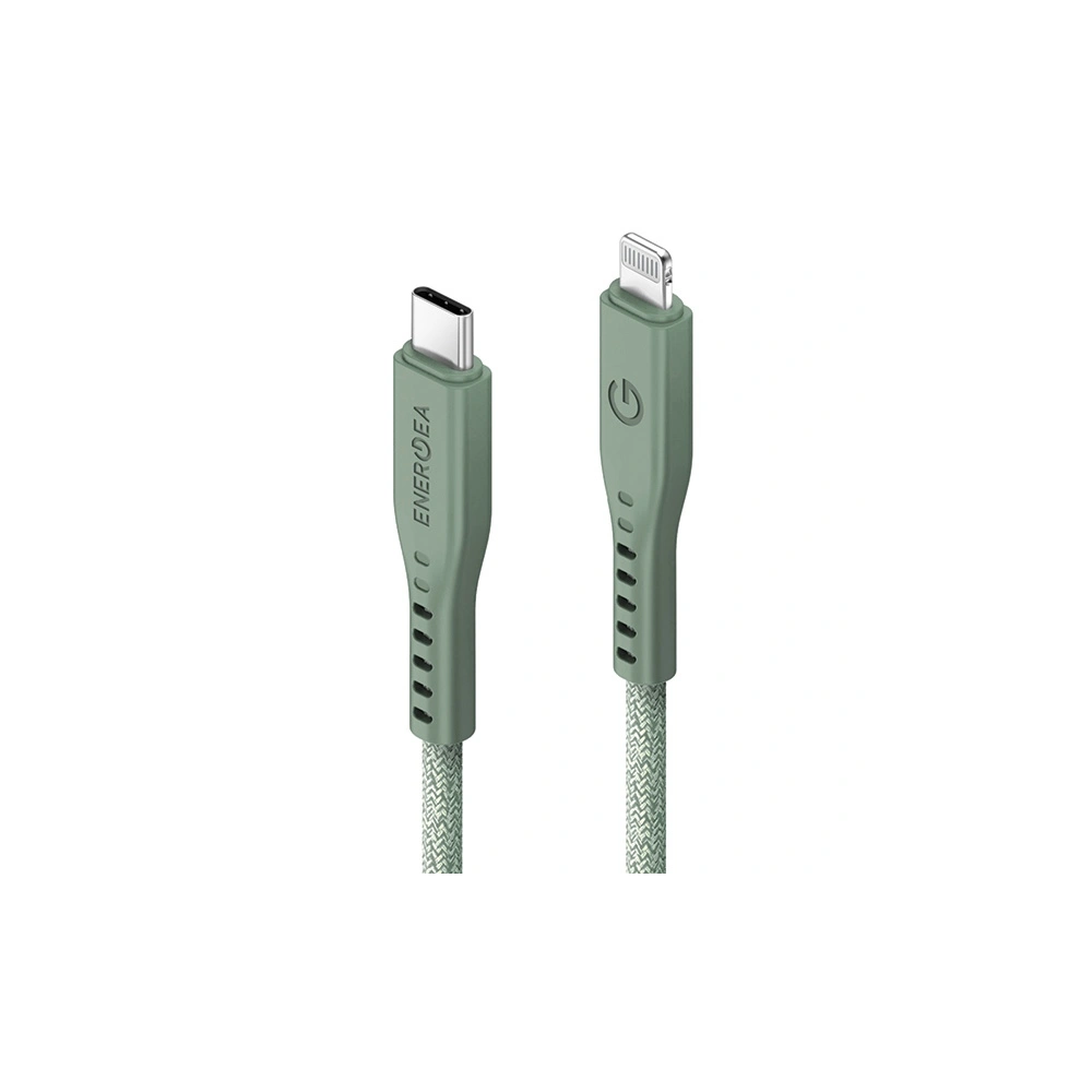 Hurtownia GSM - Kabel ENERGEA Flow C94 USB-C / Lightning MFI, 60W, 3A, PD, Schnellladung, 1.5m grün/green - ENG124 - {ean13} - Hurt