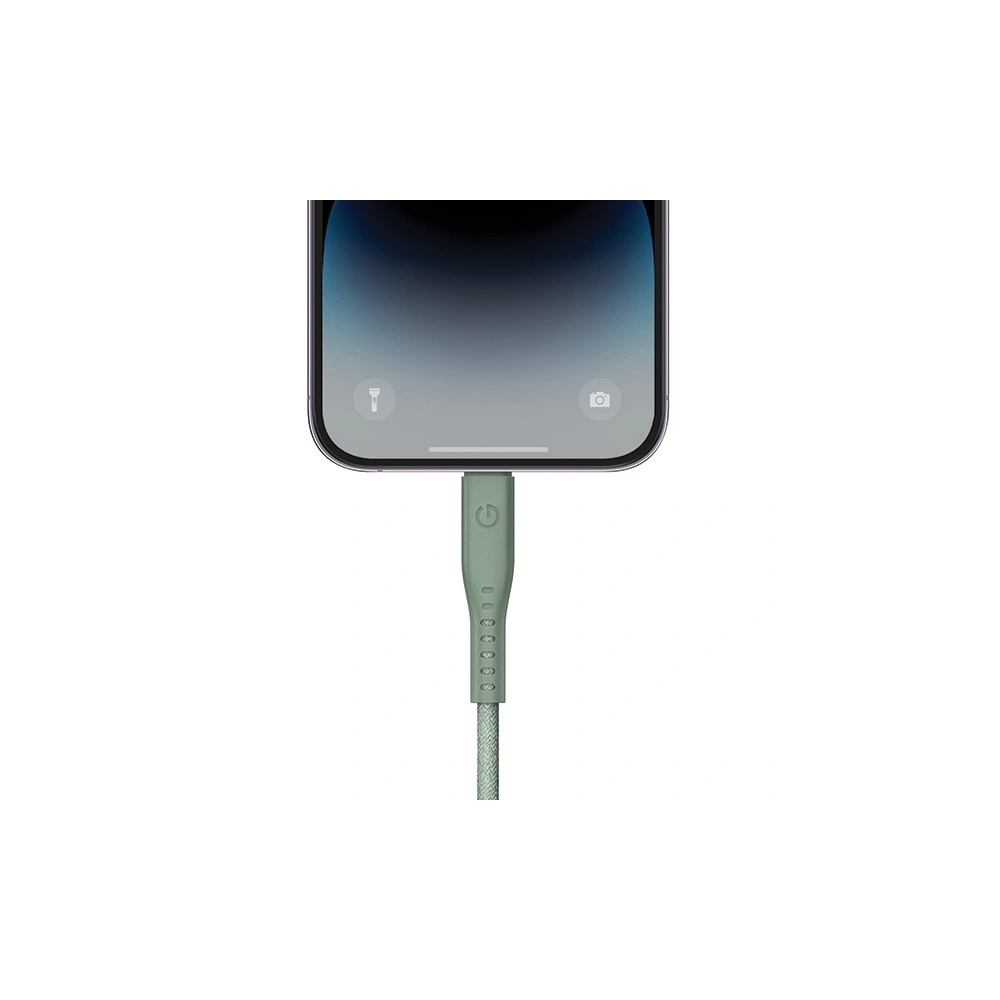 Hurtownia GSM - Kábel ENERGEA Flow C94 USB-C / Lightning MFI, 60W, 3A, PD, Gyors töltés, 1.5m zöld/green - ENG124 - {ean13} - Hurt