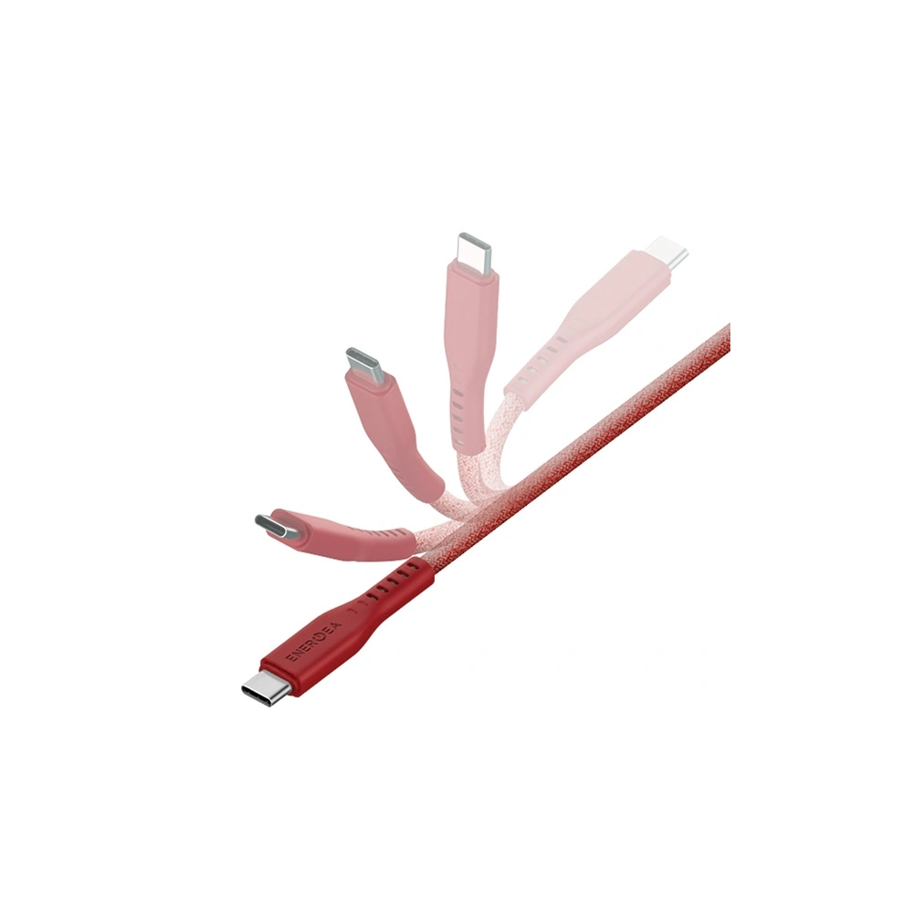 Hurtownia GSM - Kabel ENERGEA Flow USB-C / USB-C 240W, 5A, PD, Fast Charge, 1.5m rot/red - ENG127 - {ean13} - Hurt