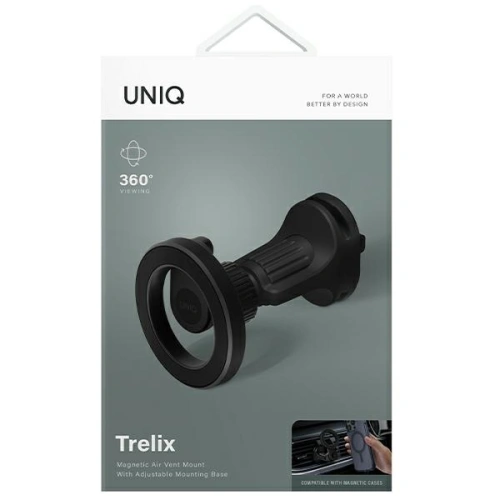 Uchwyt samochodowy magnetyczny do kratki nawiewu UNIQ Trelix Air Vent Mount czarny/midnight black