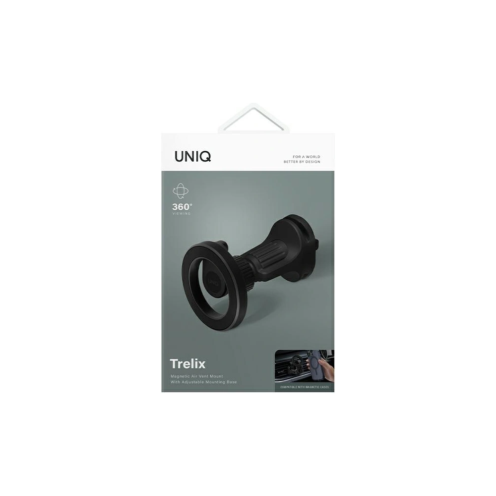 Hurtownia GSM - Magnetische Autohalterung für Lüftungsgitter UNIQ Trelix Air Vent Mount schwarz/mittleres Schwarz - UNIQ1078 - {ean13} - Hurt