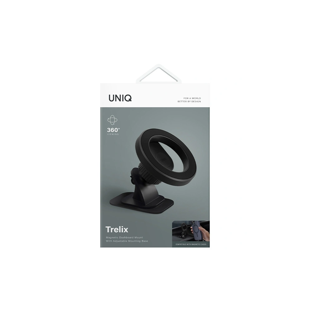 Hurtownia GSM - Magnetický držák do auta na palubní desku UNIQ Trelix Car Dash Mount černý/midnight black - UNIQ1079 - {ean13} - Hurt