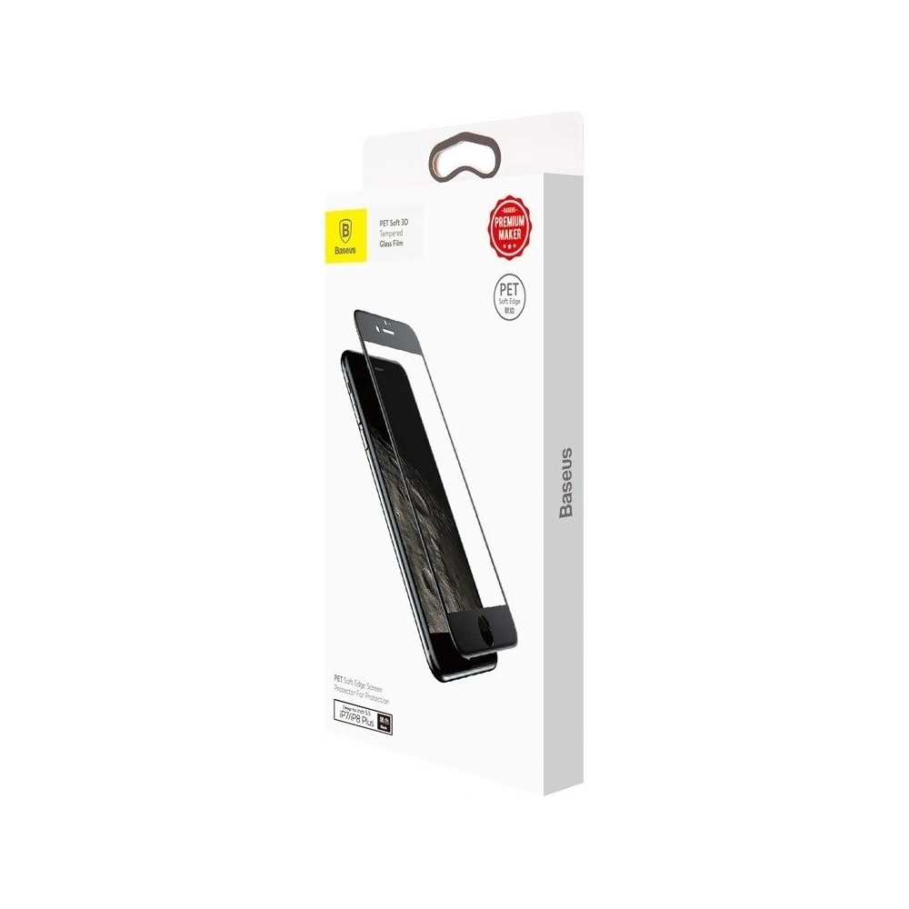 Hurtownia GSM - Szkło hartowane 3D Baseus 0.23mm na ekran iPhone 7 Plus / 8 Plus (czarne) - BSU556BLK - {ean13} - Hurt