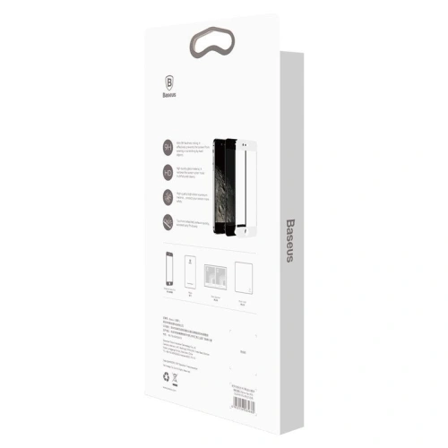 Szkło hartowane 3D Baseus 0.23mm na ekran iPhone 7 Plus / 8 Plus (czarne)